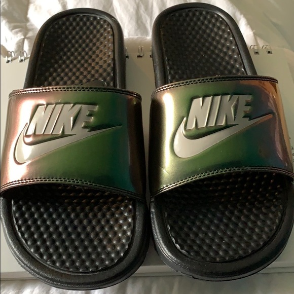 Nike slides holographic Clearance